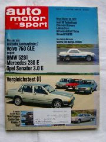 ams 11/1982 Audi 80 TD, Chevrolet Camaor, Lancia Trevi,