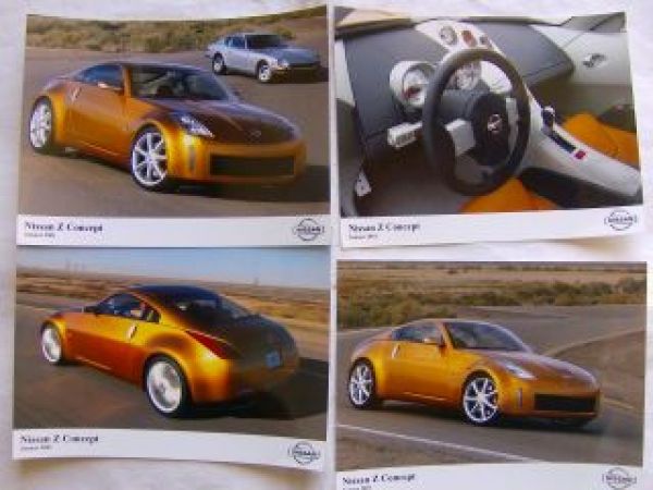 Nissan Z Concept +Datsun Pressefotos Rarität Januar 2001