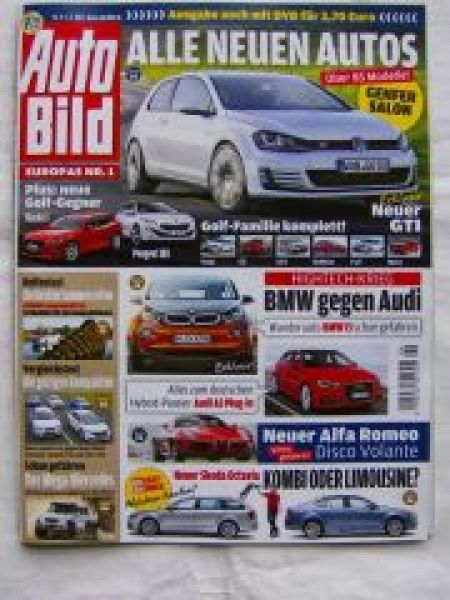 Auto Bild 9/2013 Skoda Rapid vs. Leon vs. i30 vs. V40 vs. Civic,
