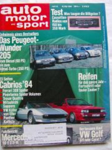 ams 10/1984 Ferrari 308 Spider, Pininfarina Spider Volumex,