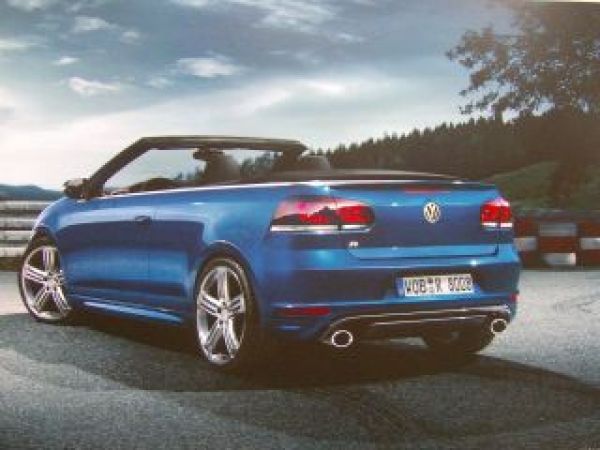 VW Golf R Cabriolet Prospekt Dezember 2012 NEU