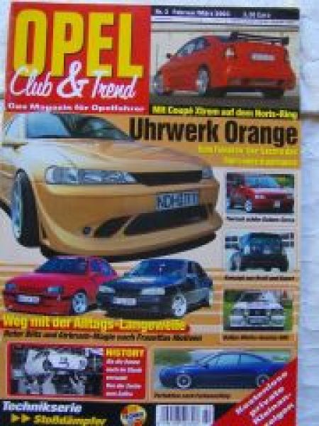 Opel Club & Trend 2/2003 Manat A GTE,Calibra, Kadett D Caravan,