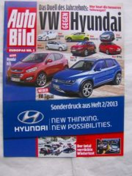 Auto Bild 2/2013 Hyundai gegen VW Der Vergleich