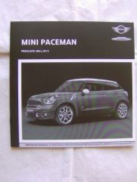 Mini Paceman Cooper +S +ALL4 +Diesel +JCW März 2013