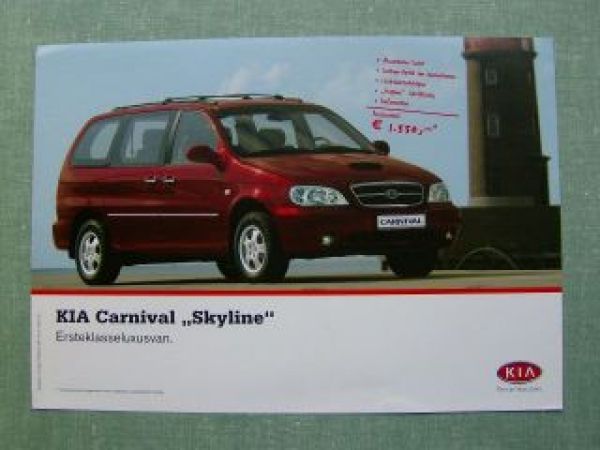 Kia Carnival "Skyline" Prospekt 6/2004 NEU