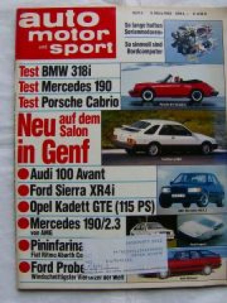 ams 5/1983 BMW 318i E30,Mazda 626 GLX,Porsche 911 SC Cabrio,