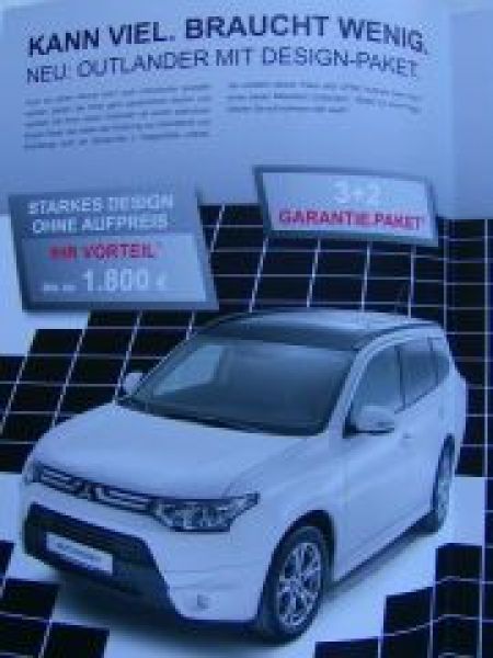 Mitsubishi Outlander Design-Paket April 2013 NEU