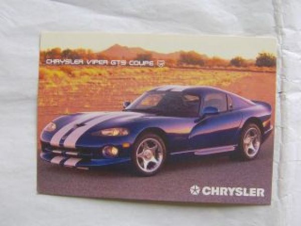 Chrysler Viper GTS Coupè Postkarte NEU