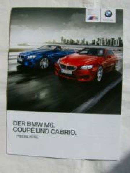 BMW M6 Coupè +Cabrio F12 F13 März 2013 NEU