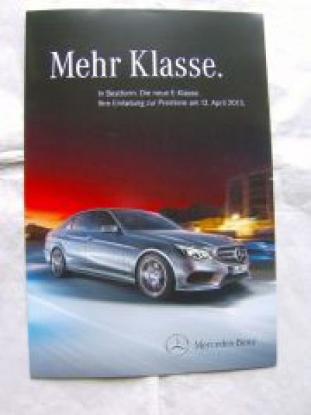 Mercedes Benz E-Klasse BR212 Prospekt April 2013