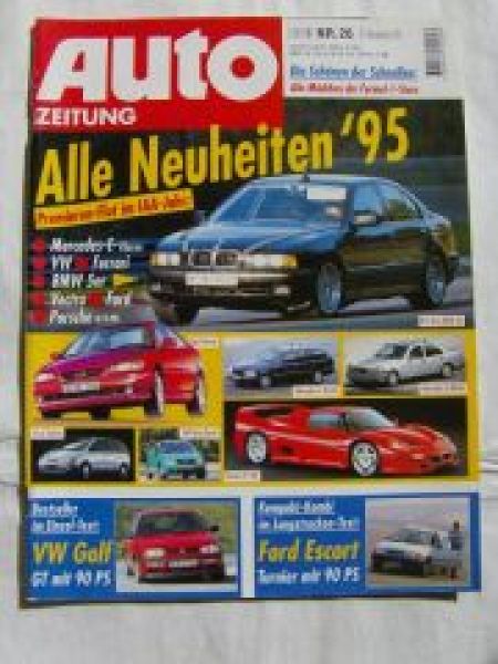 Auto Zeitung 26/1994 VW Golf GT,Ford Escort Turnier,M3 E36 Limou