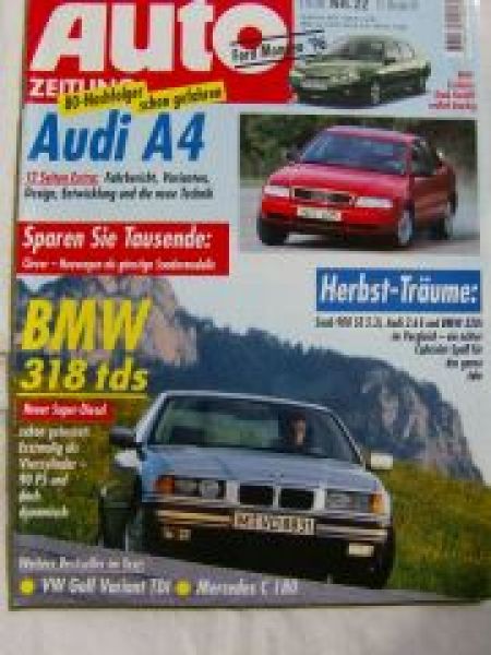 Auto Zeitung 22/1994 Saab 900 SE 23i vs. Audi Cabrio 2.6E vs. 32