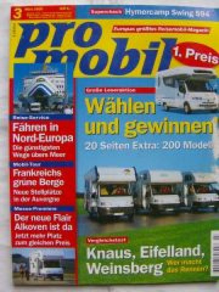 pro mobil 3/2000 Knaus vs. Eifelland vs. Weinsberg,La Strada Ecc