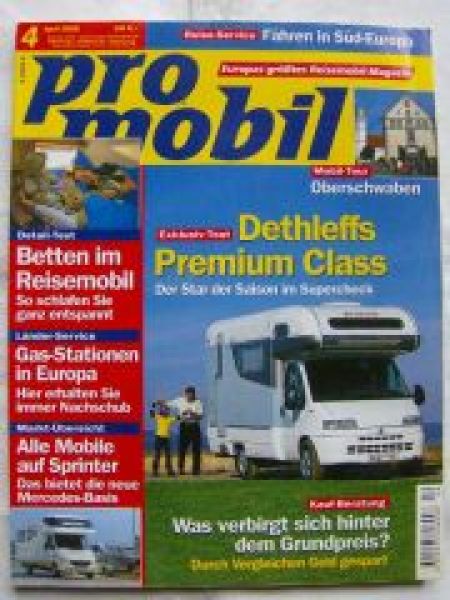 pro mobil 4/2000 Dethleffs Primum Class,Tischer Trail,Elnagh Mar