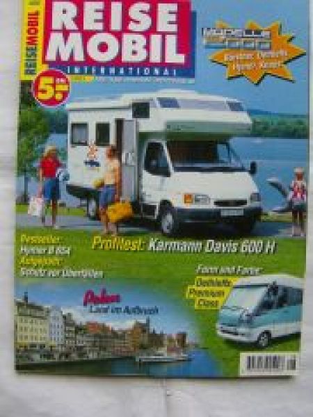 Reise Mobil 8/1999 Karmann Davis 600 H,hymber B 654,Dethleffs Pr