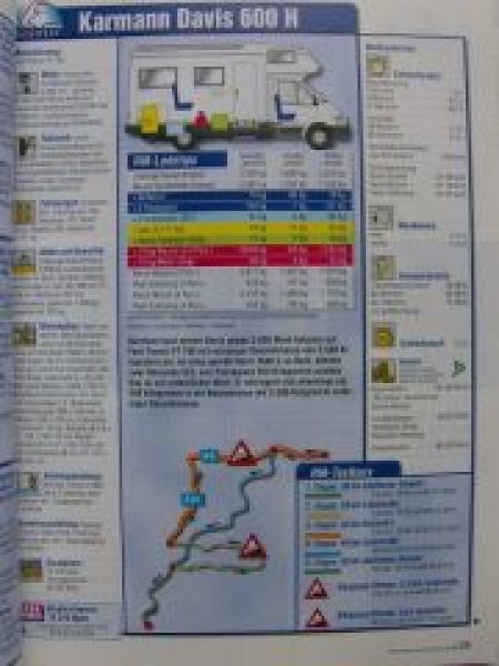 Reise Mobil 8/1999 Karmann Davis 600 H,hymber B 654,Dethleffs Pr