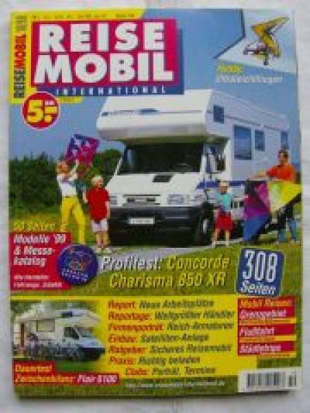 Reise Mobil 10/1998 Concorde Charisma 850 XR,Dauertest Flair 610