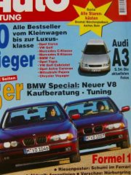 Auto Zeitung 9/1996 BMW 5er E39 Special 520i-540i,525tds,S5 S
