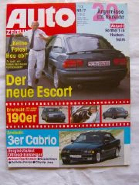 Auto Zeitung 17/1992 Opel Frontera vs. Vitara vs. Feroza vs. Jee