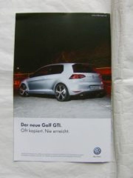 VW Golf VII GTI +Playboy Werbung Mai 2013 NEU Rarität