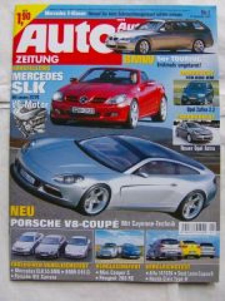 Auto Zeitung 1/2004 CLK55 AMG W209 vs. 645Ci E63 vs. 911 Carrera