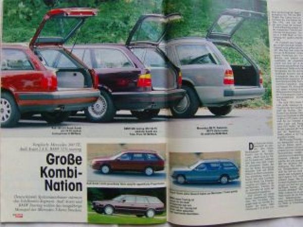 Auto Zeitung 22/1991 BMW 525i Touring E34 vs. Audi Avant 2.8E C4