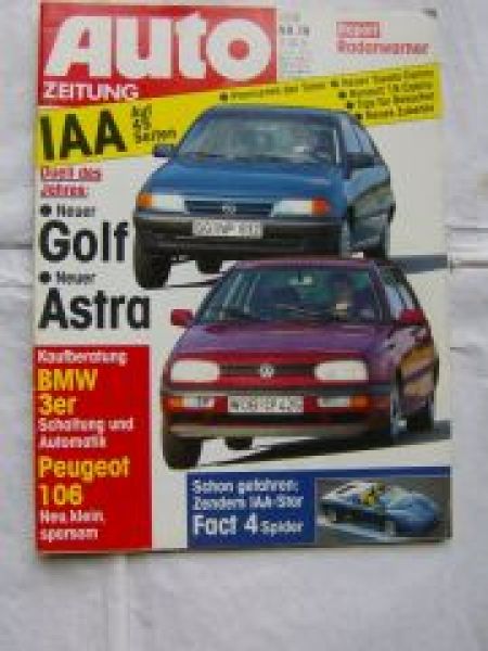 Auto Zeitung 19/1991 BMW 318i vs. 320i E36,Lancia Delta Integral