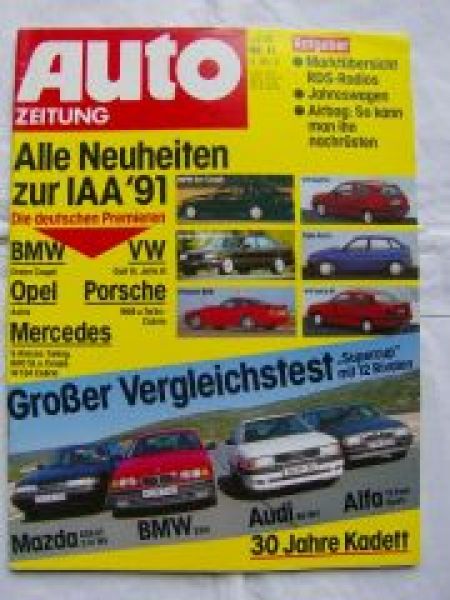 Auto Zeitung 11/1991 Mazda 626GT 2.0i 16v vs. 320i E36 vs. Audi