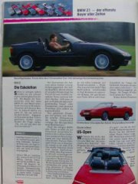 Auto Zeitung 9/1991 BMW 325i E36 vs. 190E 2.6 W201,BMW Z1