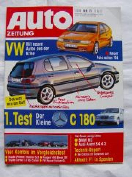 Auto Zeitung 11/1993 BMW M3 E36 Coupè vs. Audi 100 S4 4.2 Avant