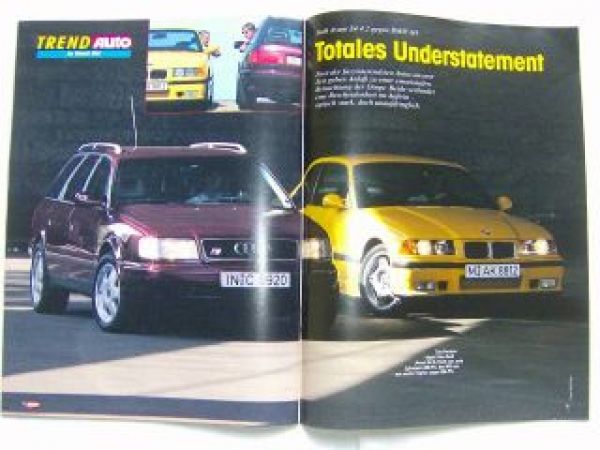Auto Zeitung 11/1993 BMW M3 E36 Coupè vs. Audi 100 S4 4.2 Avant