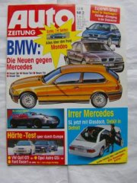 Auto Zeitung 2/1993 VW Golf GTI 16V vs. Astra GSI 16V vs. Escort