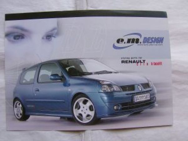 e.m. Design Renault Clio B Facelift Prospektblatt NEU