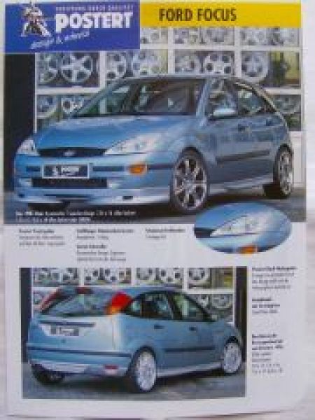 Postert Ford Focus Prospektblatt Rarität