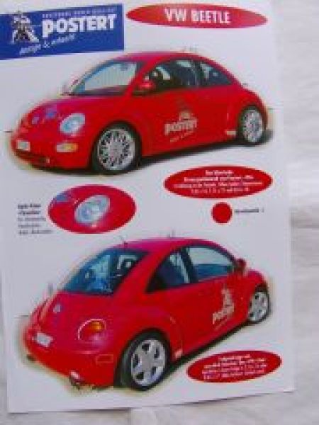 Postert VW Beetle Prospektblatt Rarität