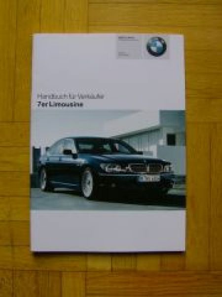 BMW Handbuch für Verkäufer 7er Limousine E65 E66 +Special Editio