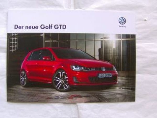 VW Golf VII GTD Prospekt Februar 2013 NEU 5G