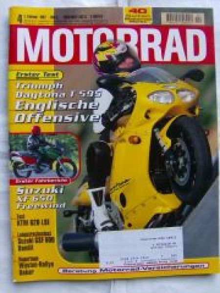 Motorrad 4/1997 Triumph Daytona T 595, Suzuki XF 650 Freewind,