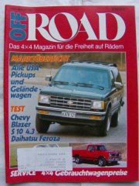 Off Road 3/1989 Chevrolet Blazer S10 4.3,Daihatsu Feroza EL-II