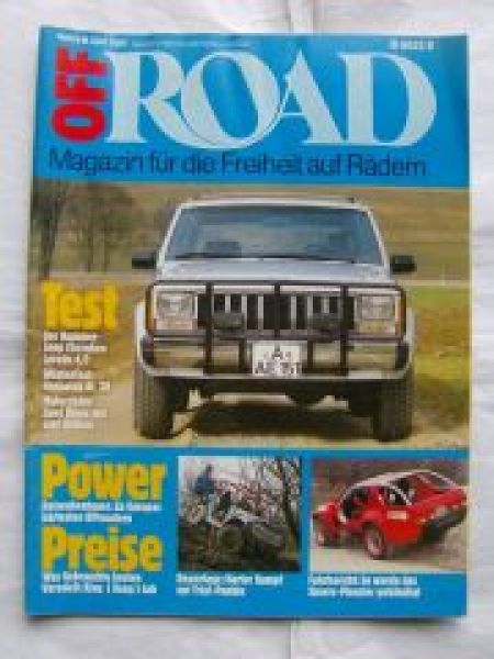 Off Road 6/1987 Jeep Cherokee Laredo 4.0, Hanomag AL28,