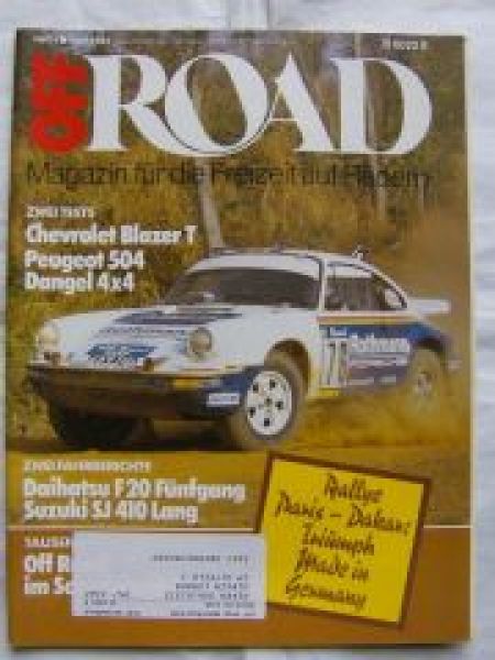 Off Road 4/1984 Chevrolet Blazer T, Peugeot 504 Dangel Pickup 4x