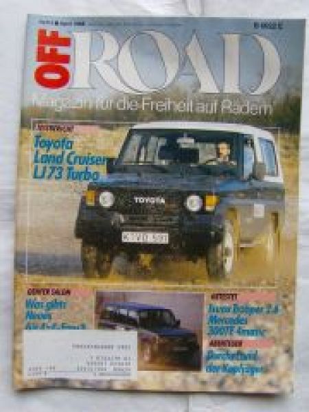 Off Road 4/1988 Toyota Land Cruiser LJ73 Turbo,Isuzu Trooper 2.6