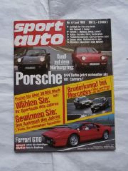 sport auto 6/1985 300E W124 vs. 190E 2.3-16 W201, Ferrari GTO,