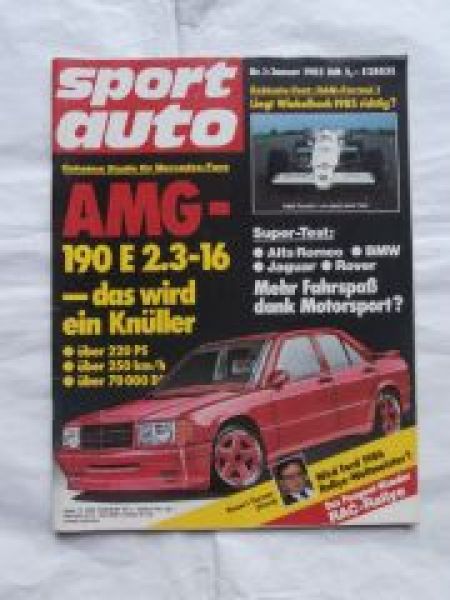 sport auto 1/1985 AMG 190E 2.3-16,Dennert Polo 145S,Gutmann 205