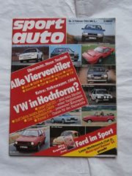 sport auto 2/1984 VW Golf GTi,VG: Kadett D GTE vs. Corolla 16V,