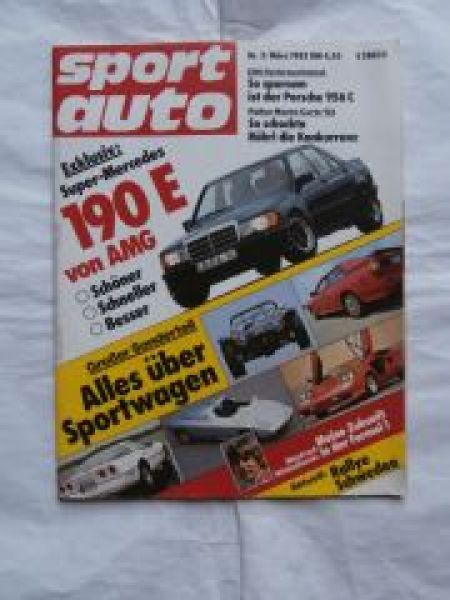 sport auto 3/1983 AMG 190E W201,Porsche 956C,Suzuki SJ 410 Blow