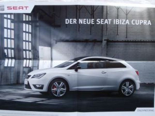 Seat Ibiza Cupra Prospekt Poster Januar 2013 NEU