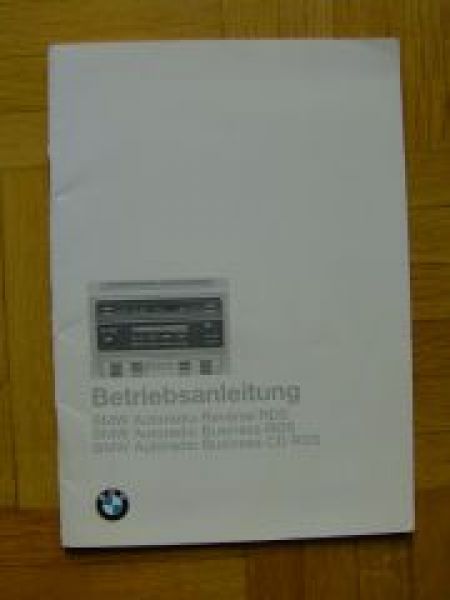 BMW Autoradio Anleitung Reverse RDS Business RDS CD RDS 9/1995