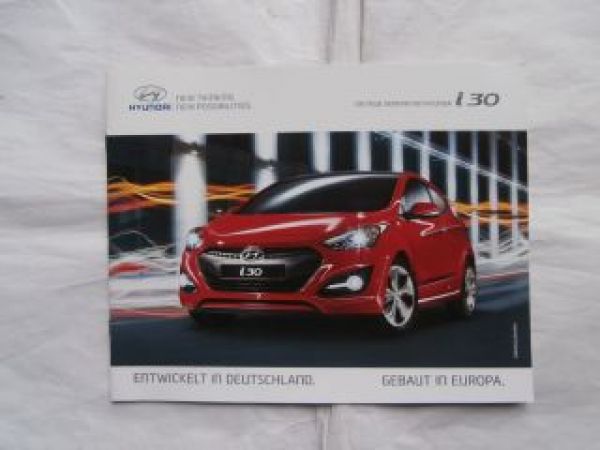 Hyundai i30 Januar 2013 Prospekt NEU