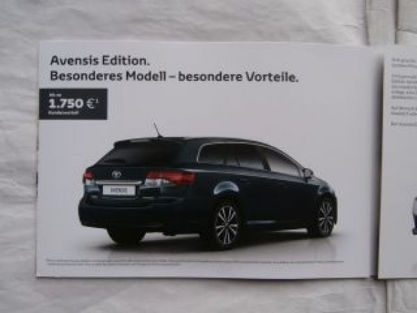 Toyota Avensis Edition Prospekt April 2013 NEU
